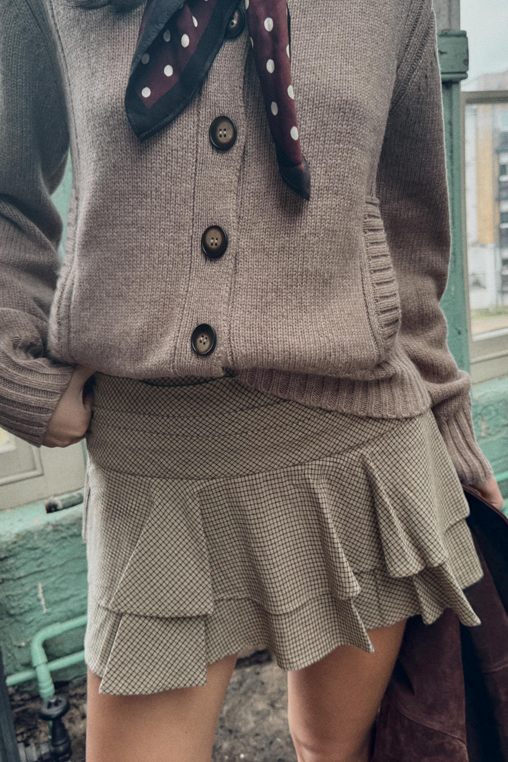 RIBBED TRIM CARDIGAN - Zara фото 3