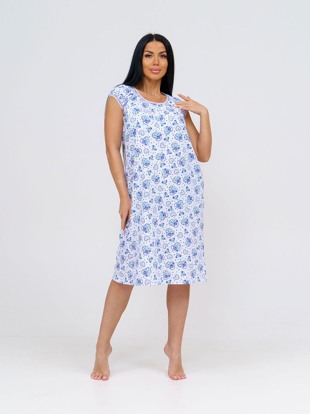 Ночная сорочка женская, цвет синий