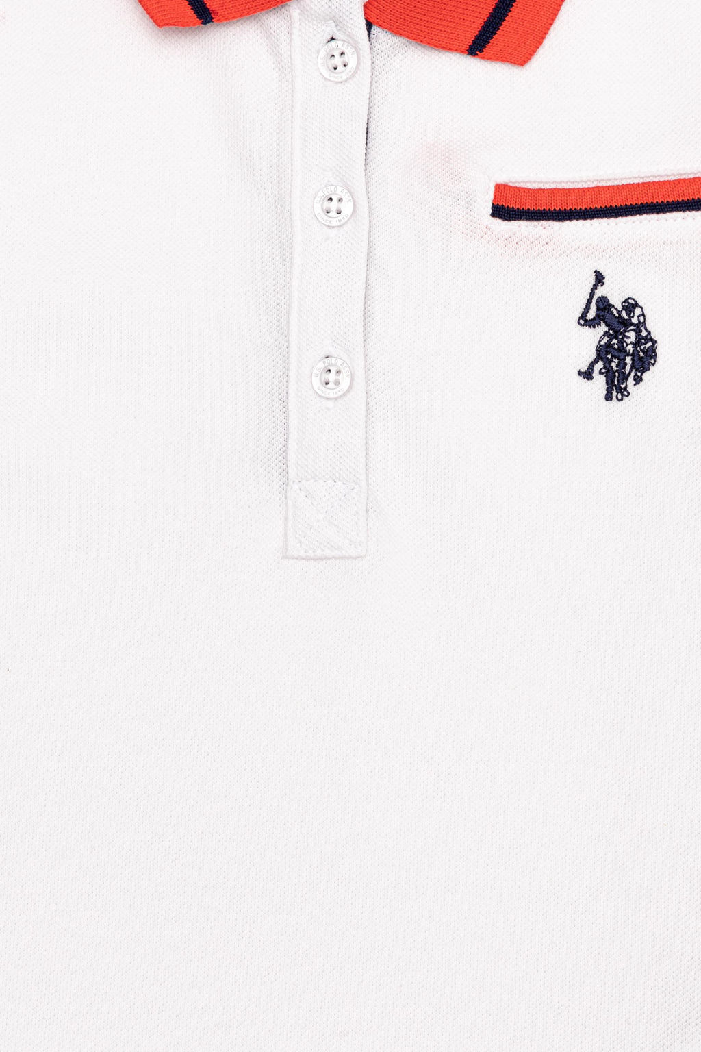 Белая футболка с воротником-поло для девочек Неожиданная скидка в корзине - U.s. polo assn фото 3