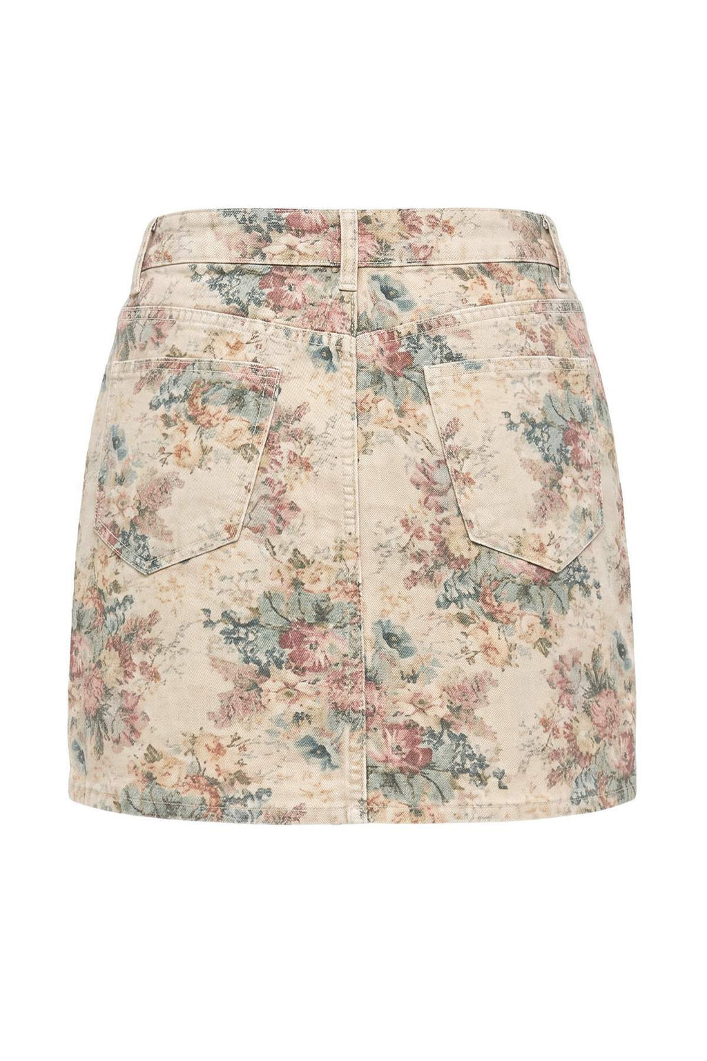 _ok Renkli _i_ek Desenli Mini Denim Etek TWOAW27ET00024 - Trendyolmilla фото 3