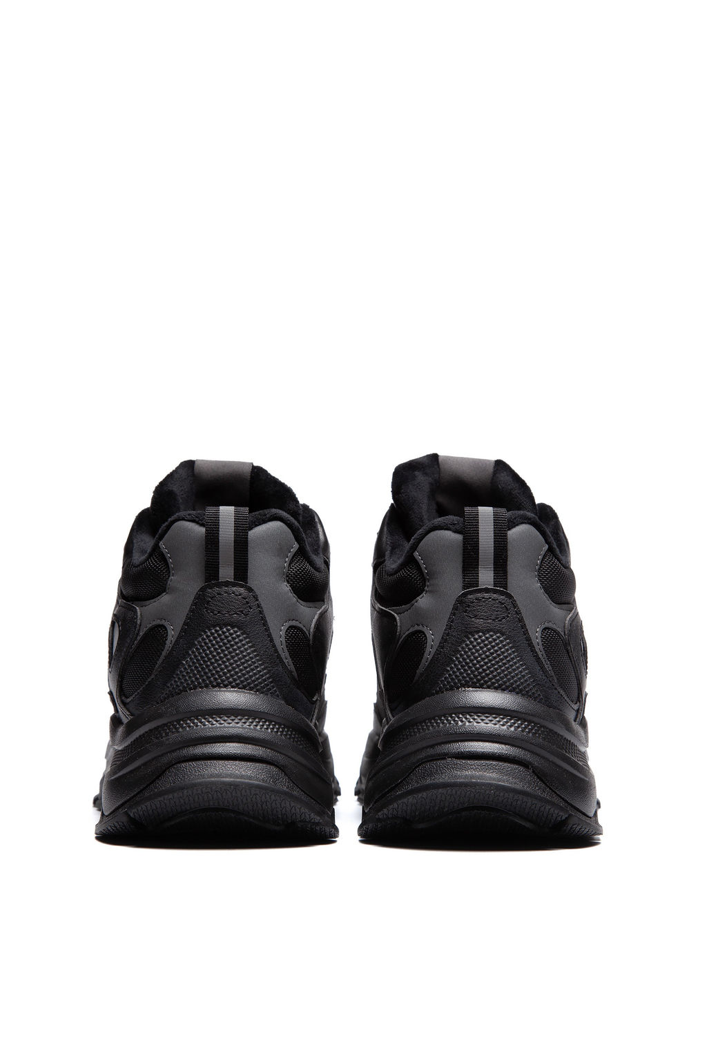 Кроссовки повседневные утепленные Черный/Серый/Серебристый