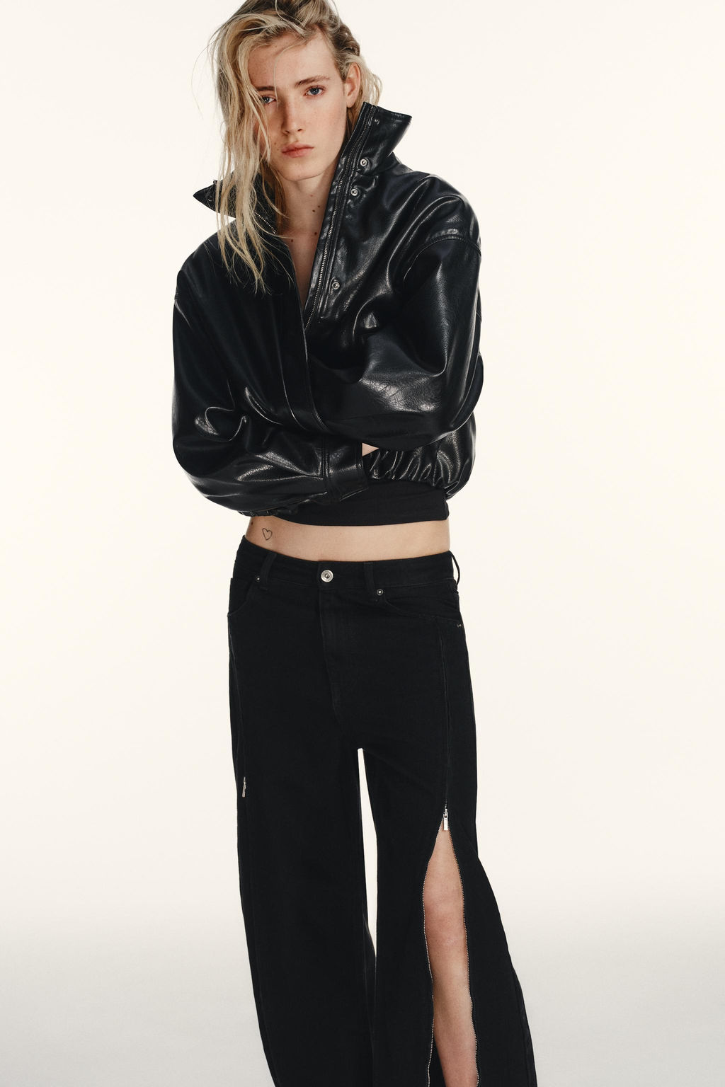 TRF BAGGY JEANS WITH ZIPS - Zara фото 12