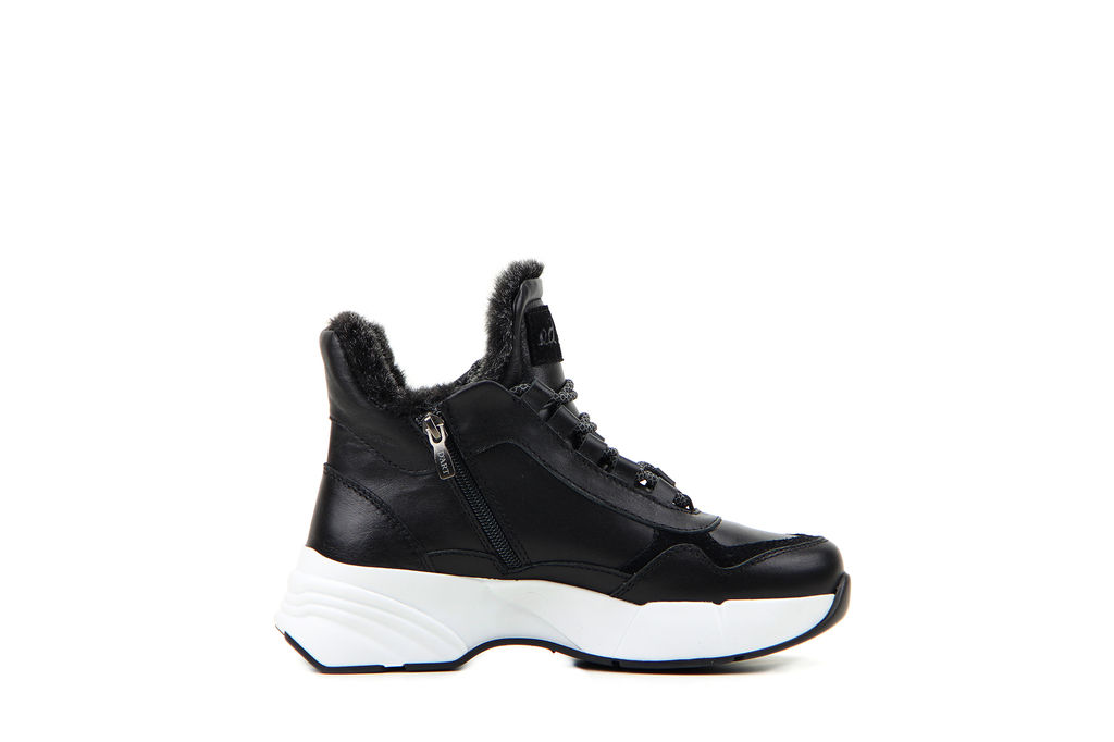 Ботинки 350.2021w.black /шерсть