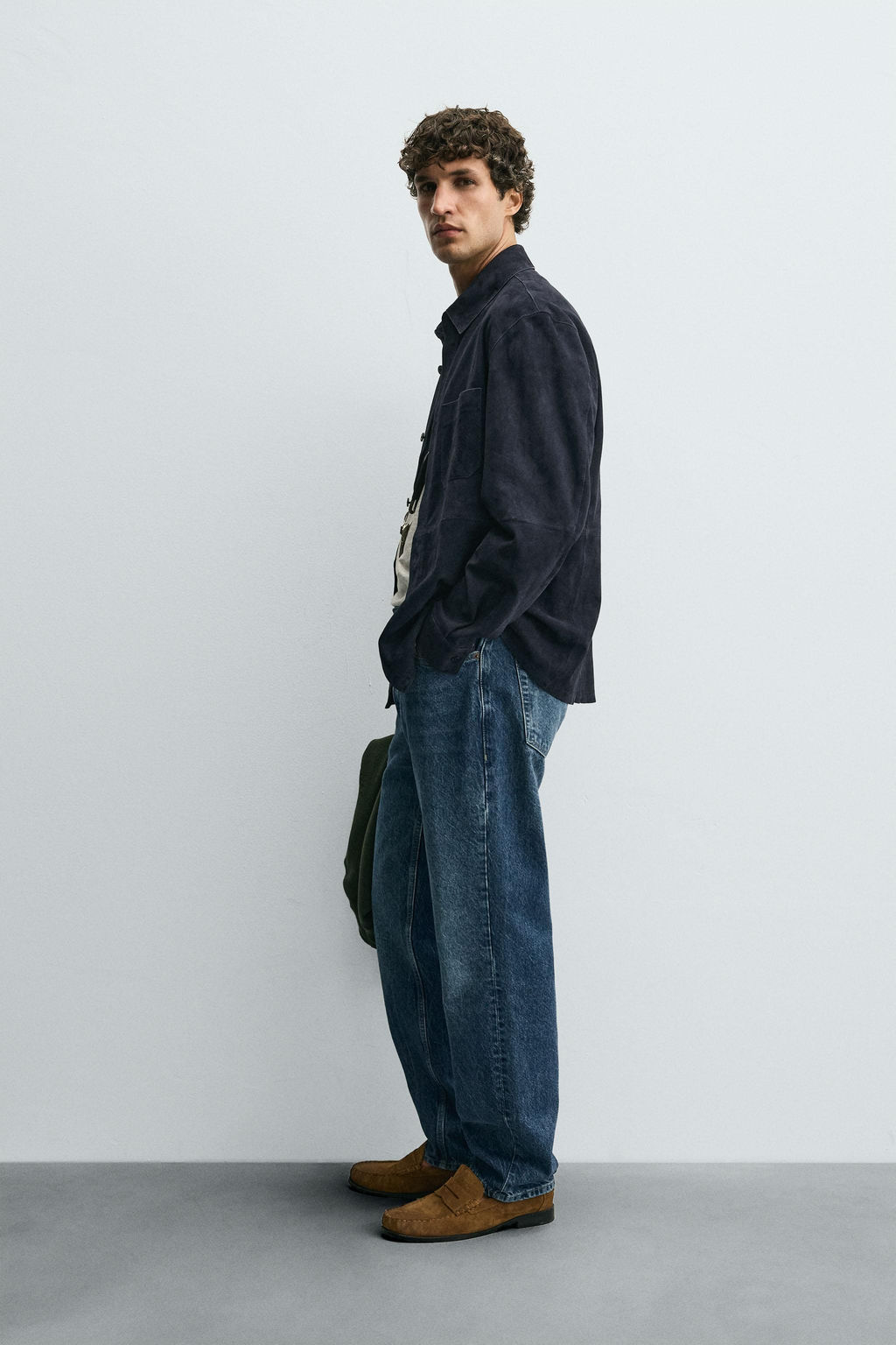 SUEDE LEATHER OVERSHIRT - Zara фото 4