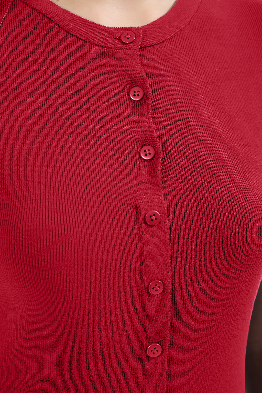 K?rm?z? Bisiklet Yaka Ince Triko Ince Bluz TWOSS25BZ00300