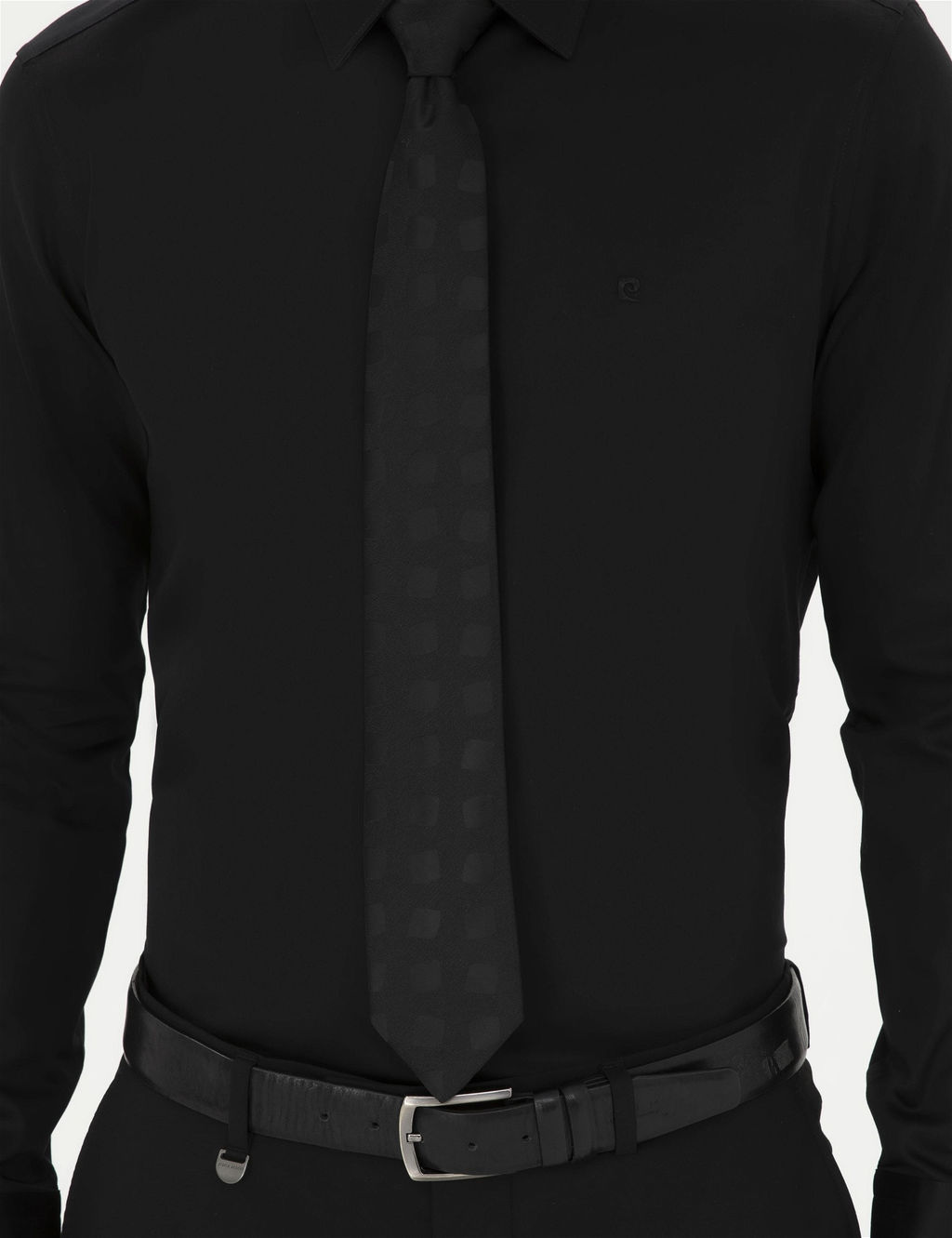 Siyah Slim Fit Uzun Kollu Basic G_mlek - Pierre cardin фото 6