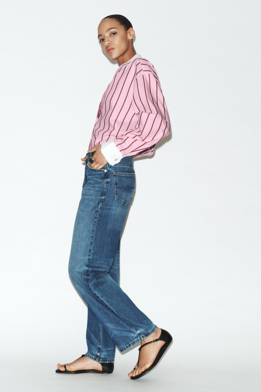 JEANS Z1975 STRAIGHT-LEG HIGH-WAIST - Zara фото 4
