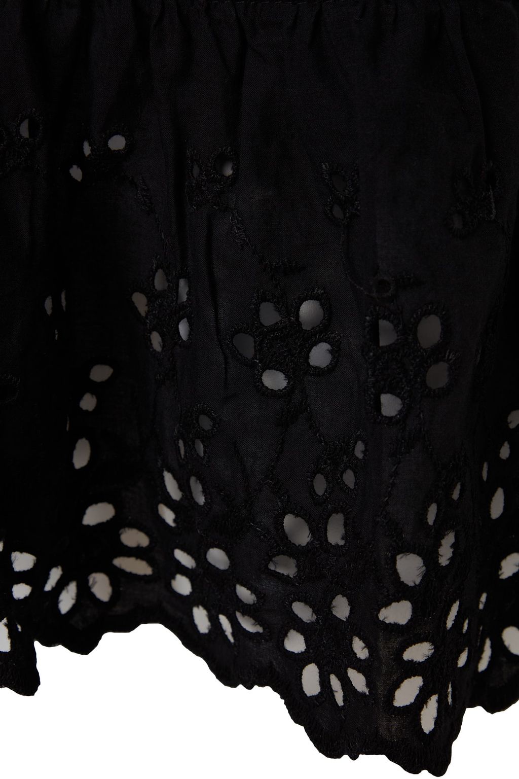 TRENDYOLMILLA Siyah Dokuma %100 Pamuk Brode Detayl? Mini Plaj Elbisesi TBESS21EL1248 фото 17