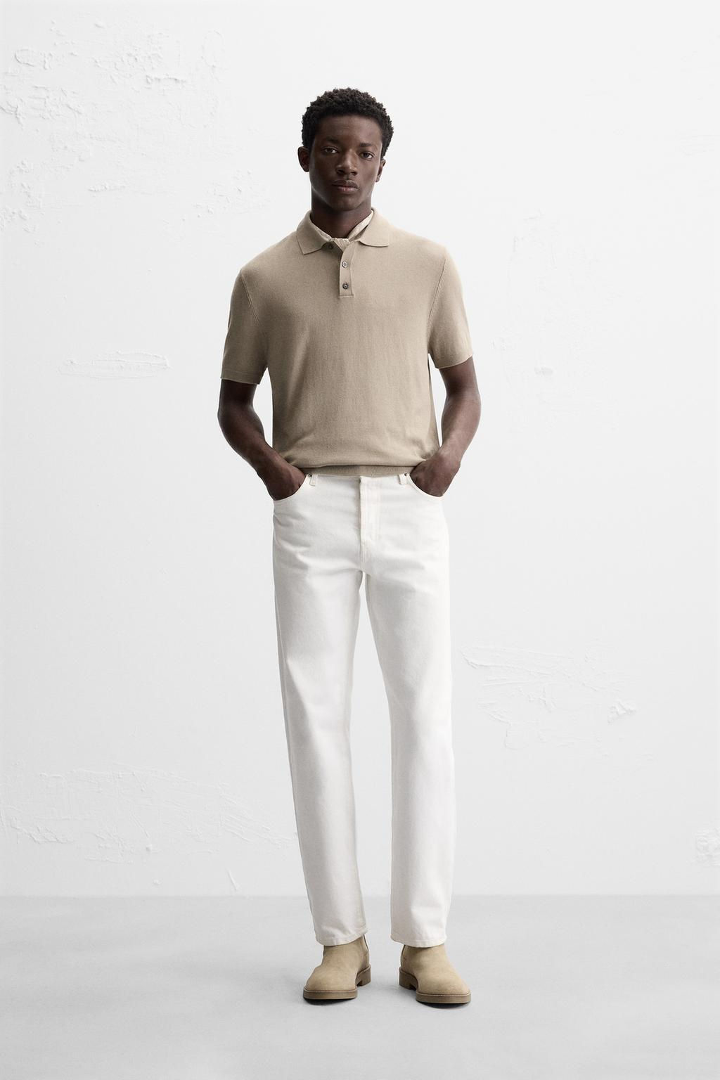 VISCOSE BLEND KNIT POLO SHIRT - Zara фото 25