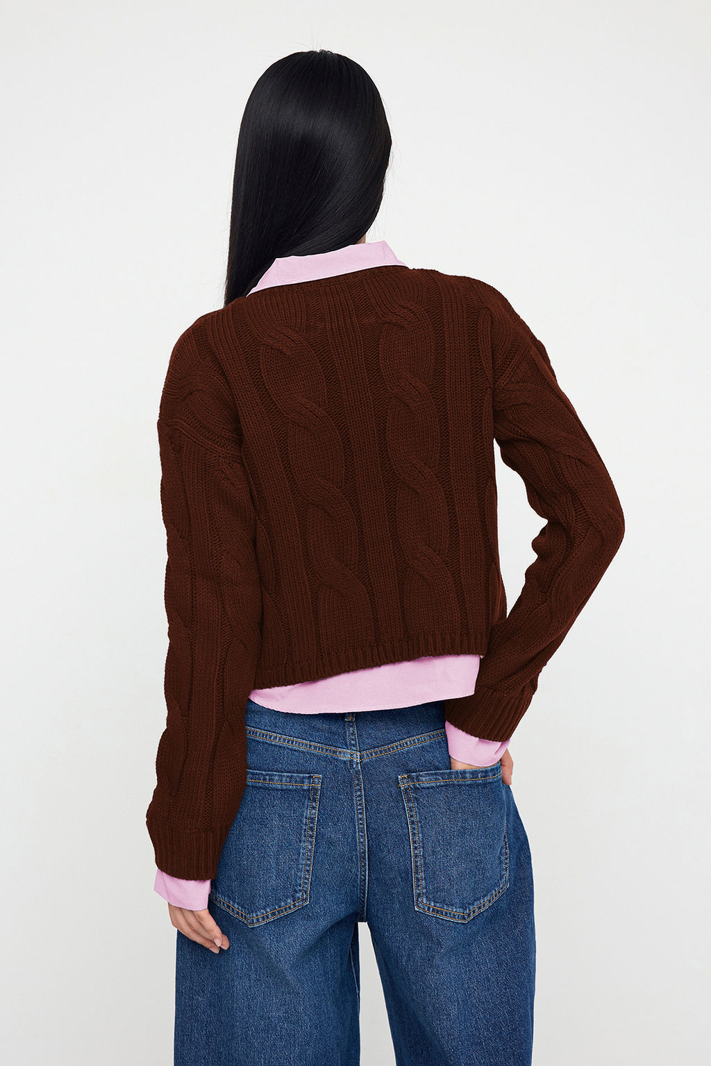 Teen Lacivert Kombine Crop Triko Kazak TWOAW26KZ00047 - Trendyolmilla фото 17