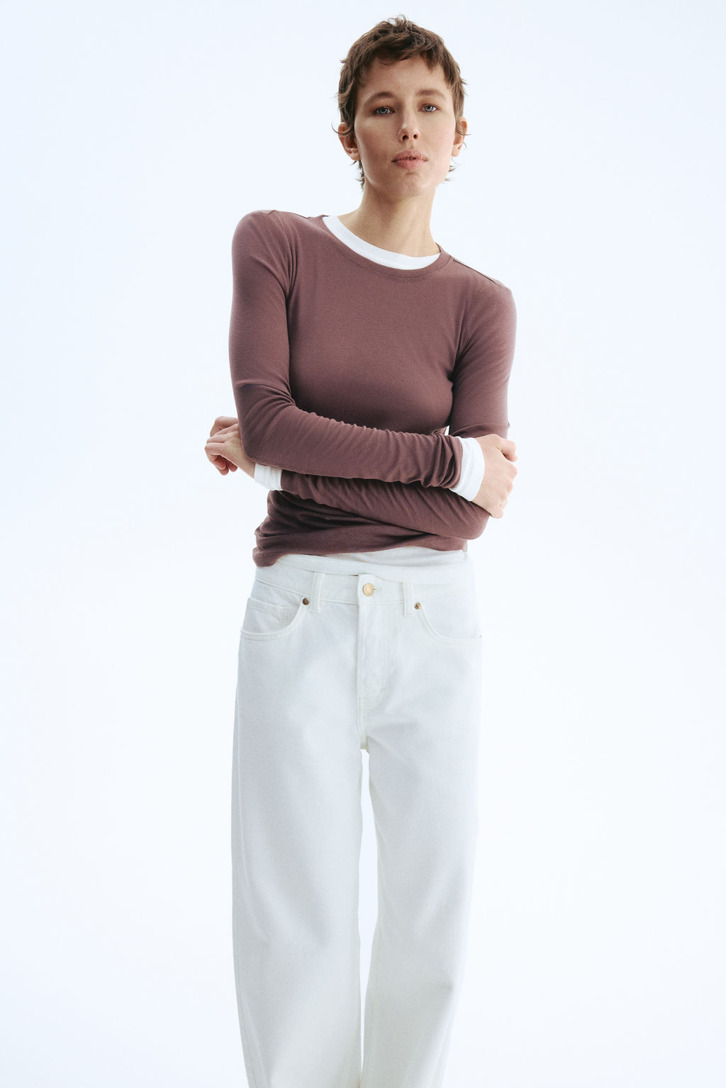 Top en punto de algod?n pima - H&m фото 7