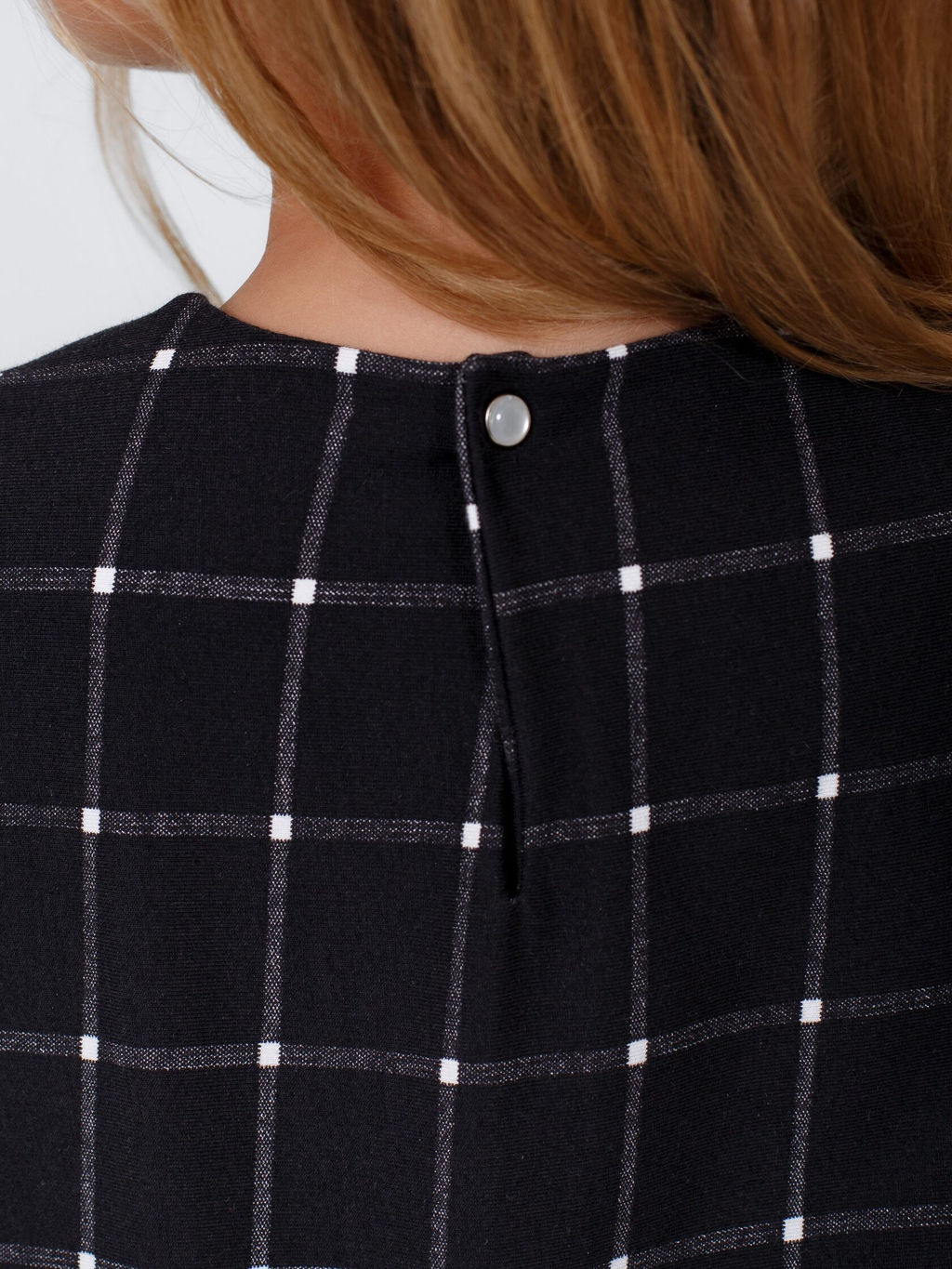 Платье Роза в клетку,цвет т.Синий(Клетка-Точка),78%х/б,16%пэ,6%л - 5+ фото 3