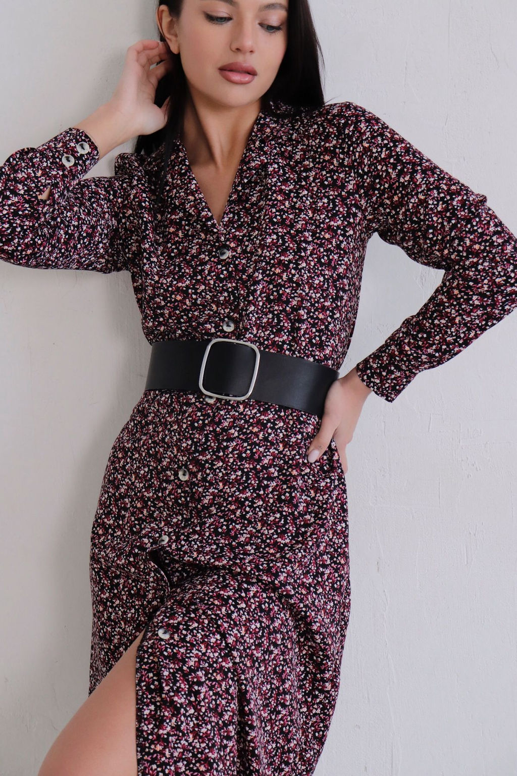 Платье-рубашка с английским воротником принт - Martichelli фото 315