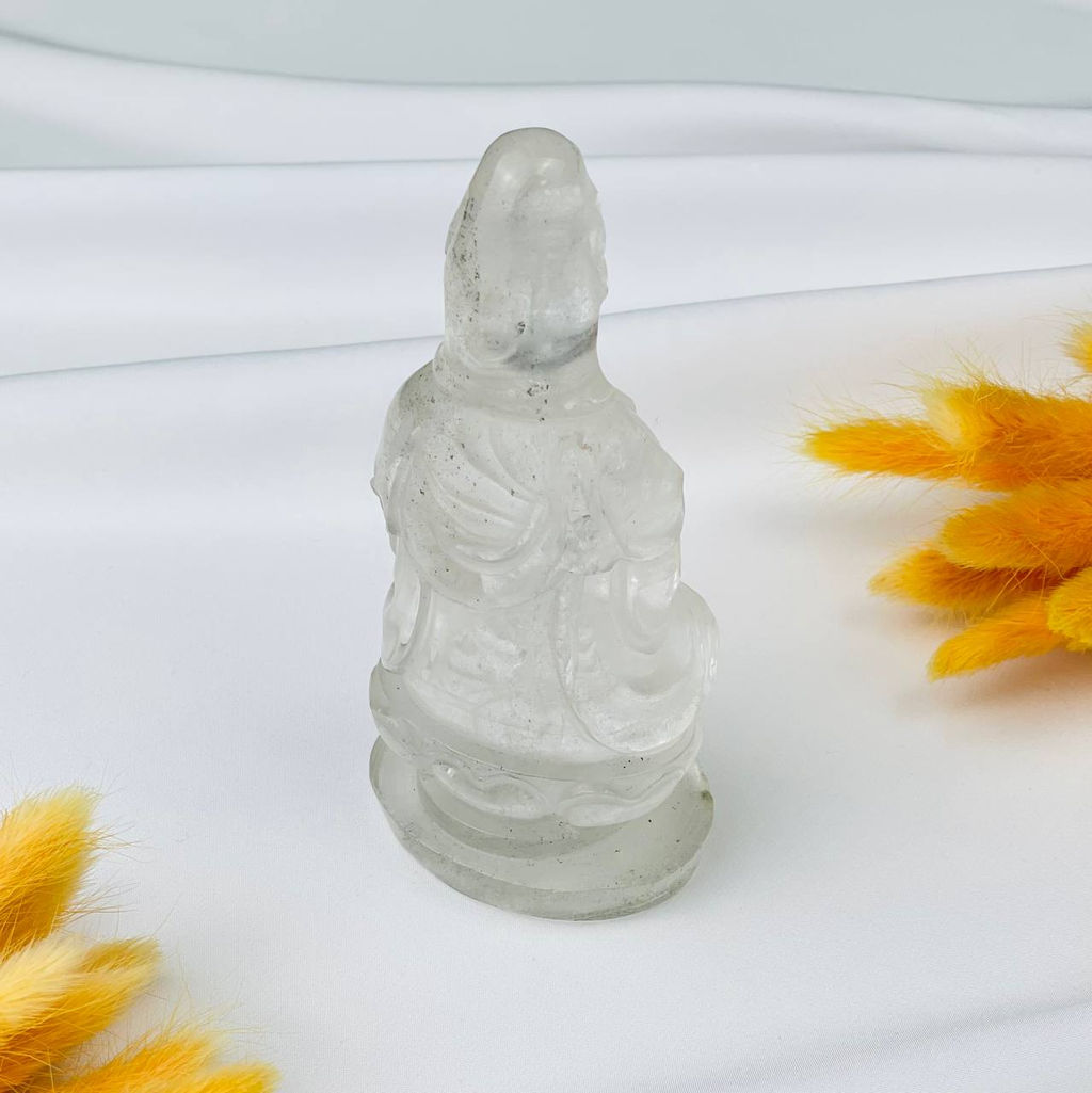 Статуэтка Богиня сострадания Гуань Инь из Горного Хрусталя - Радуга самоцветов фото 4