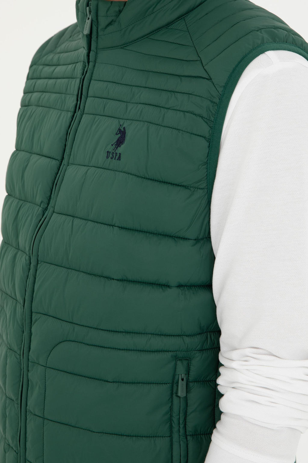 Мужской темно-зеленый жилет - U.s. polo assn фото 7