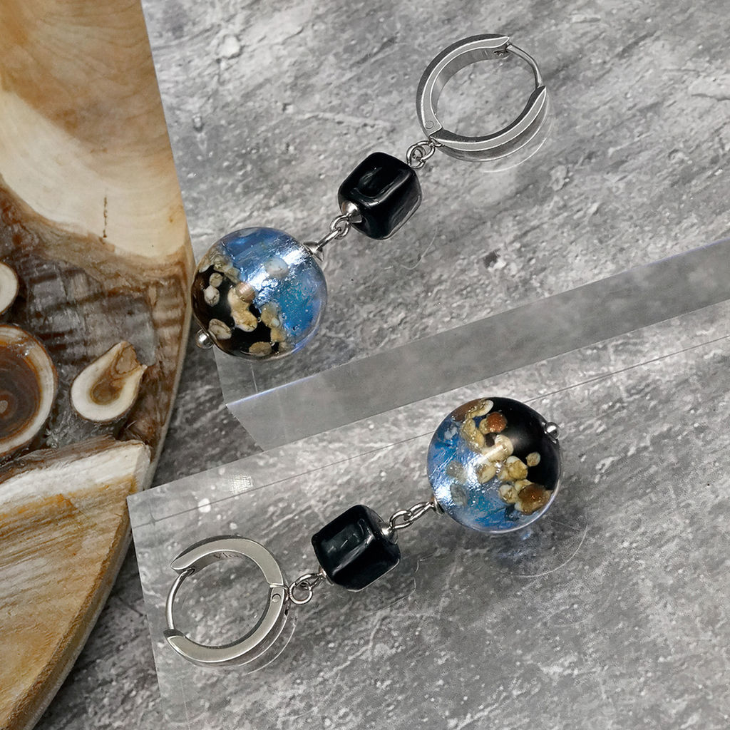 Серьги из муранского стекла GRACEFUL BLOOM LS3129 - Vloes фото 8