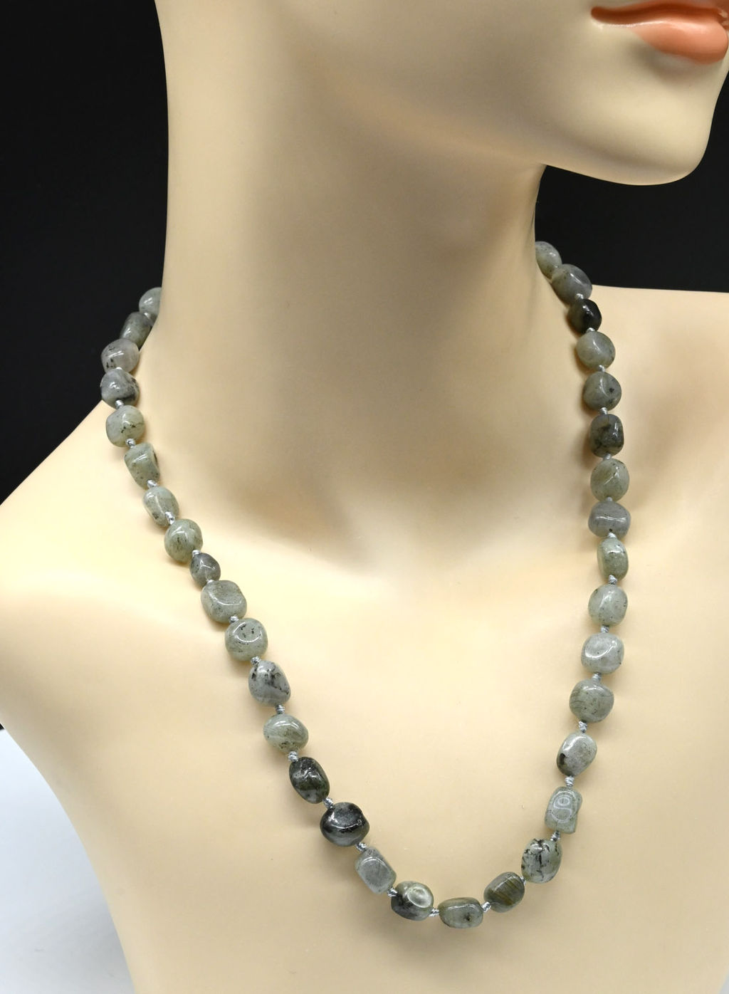 Бусы из лабрадора галтовка, 48см