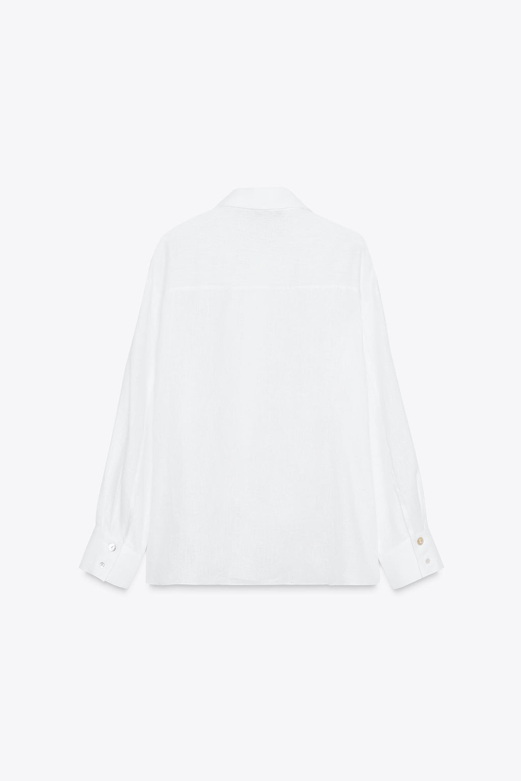 100% LINEN SHIRT WITH CONTRASTING BUTTONS - Zara фото 20