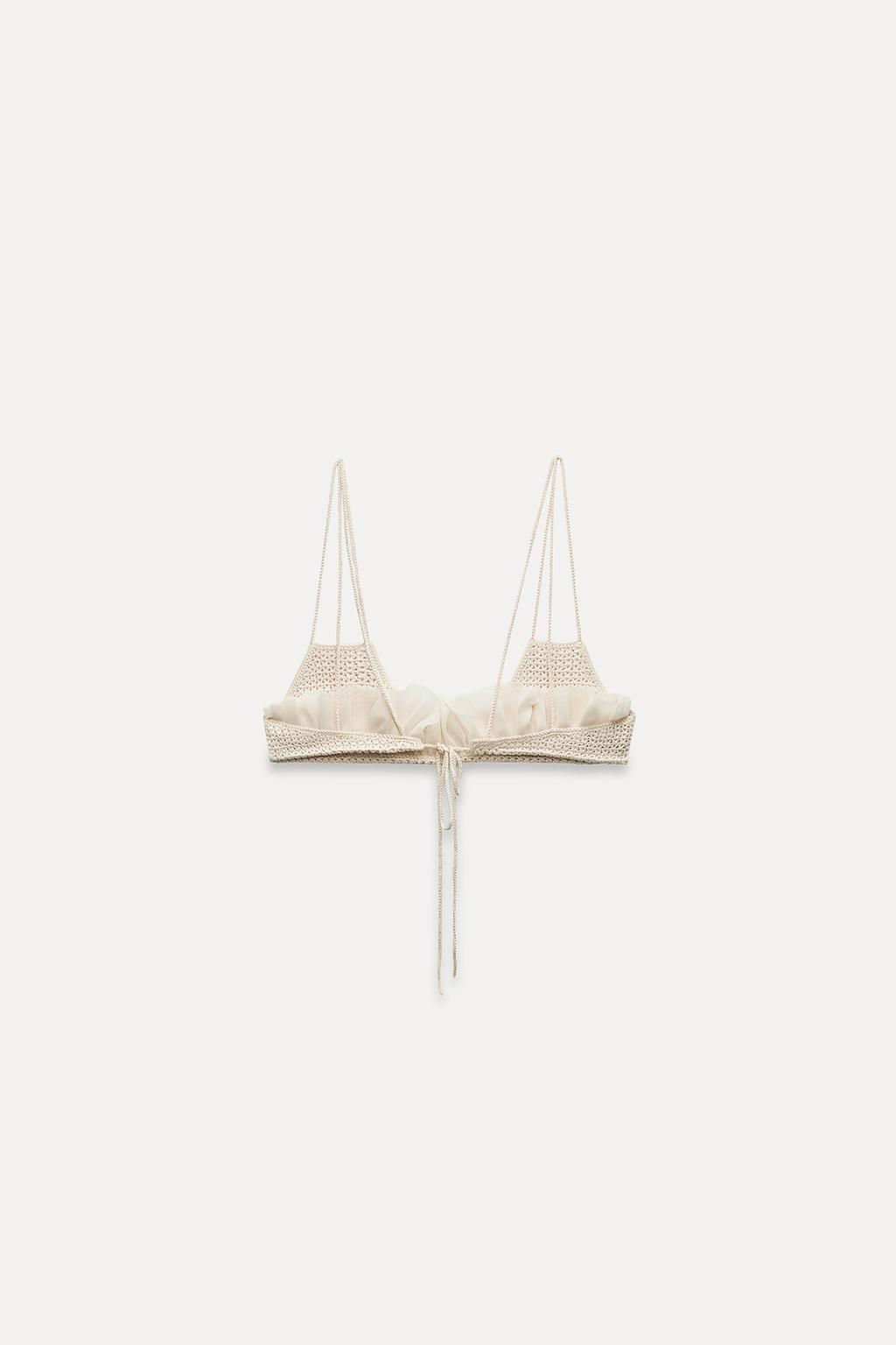 TULLE CROCHET BRA - Zara фото 5