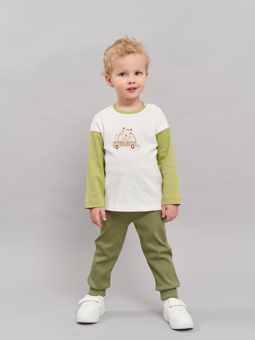 Брюки со спущенным шагом Олива из кашкорсе 0+ - Bungly фото 2