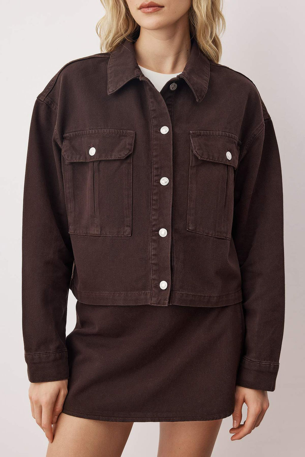 Kahverengi Cep Detayl? Regular Denim Ceket TWOAW26CE00038 - Trendyolmilla фото 3