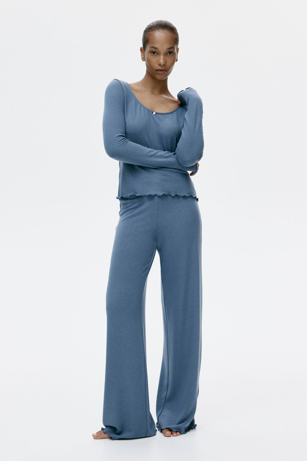 Pijama en punto cepillado - H&m фото 4
