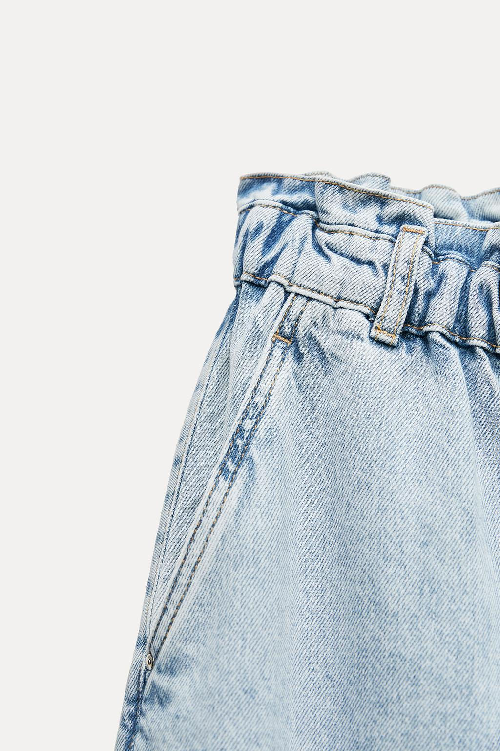 Z1975 HIGH-WAIST BAGGY PAPERBAG JEANS - Zara фото 8