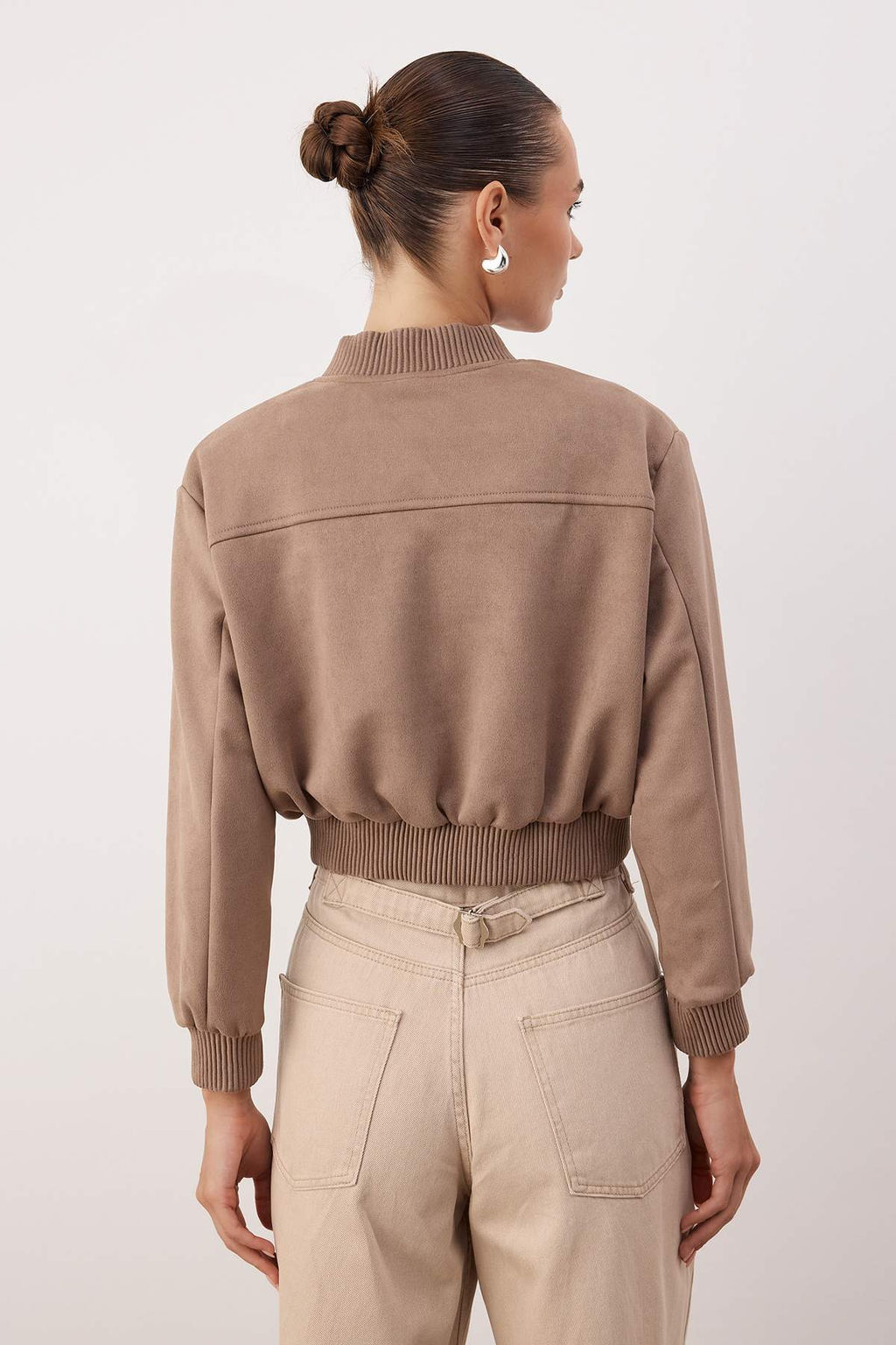 Haki Regular Kal?p Suet Bomber Ceket Mont TWOAW26CE00077 - Trendyolmilla фото 4