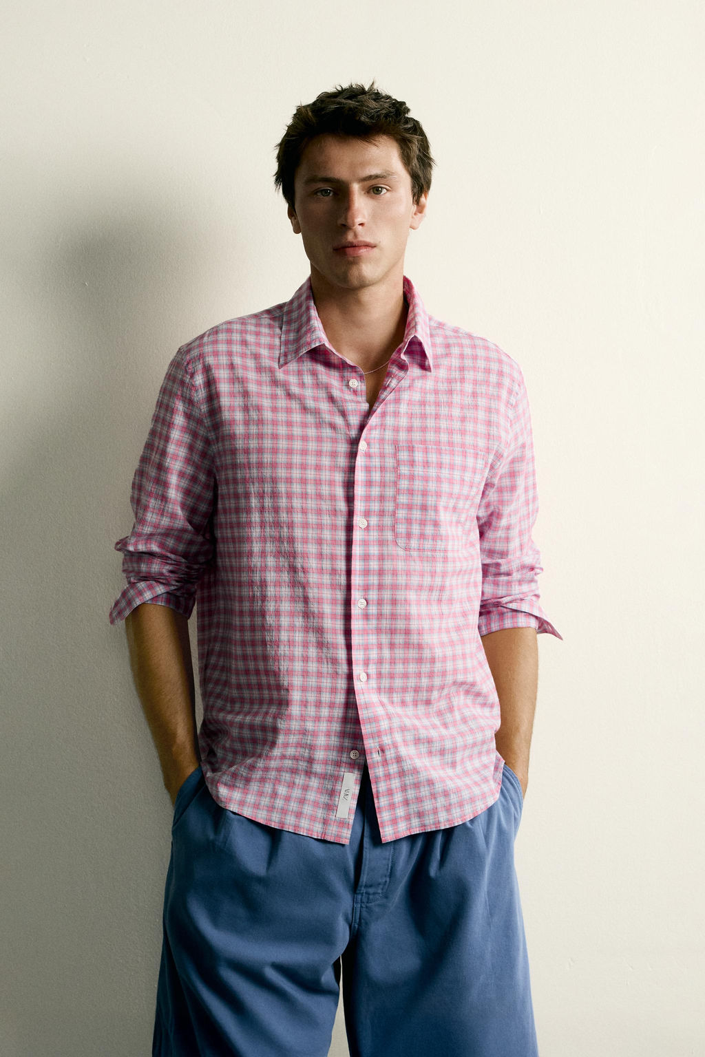 CAMISA RELAXED FIT CUADROS / Rosa - Zara фото 2