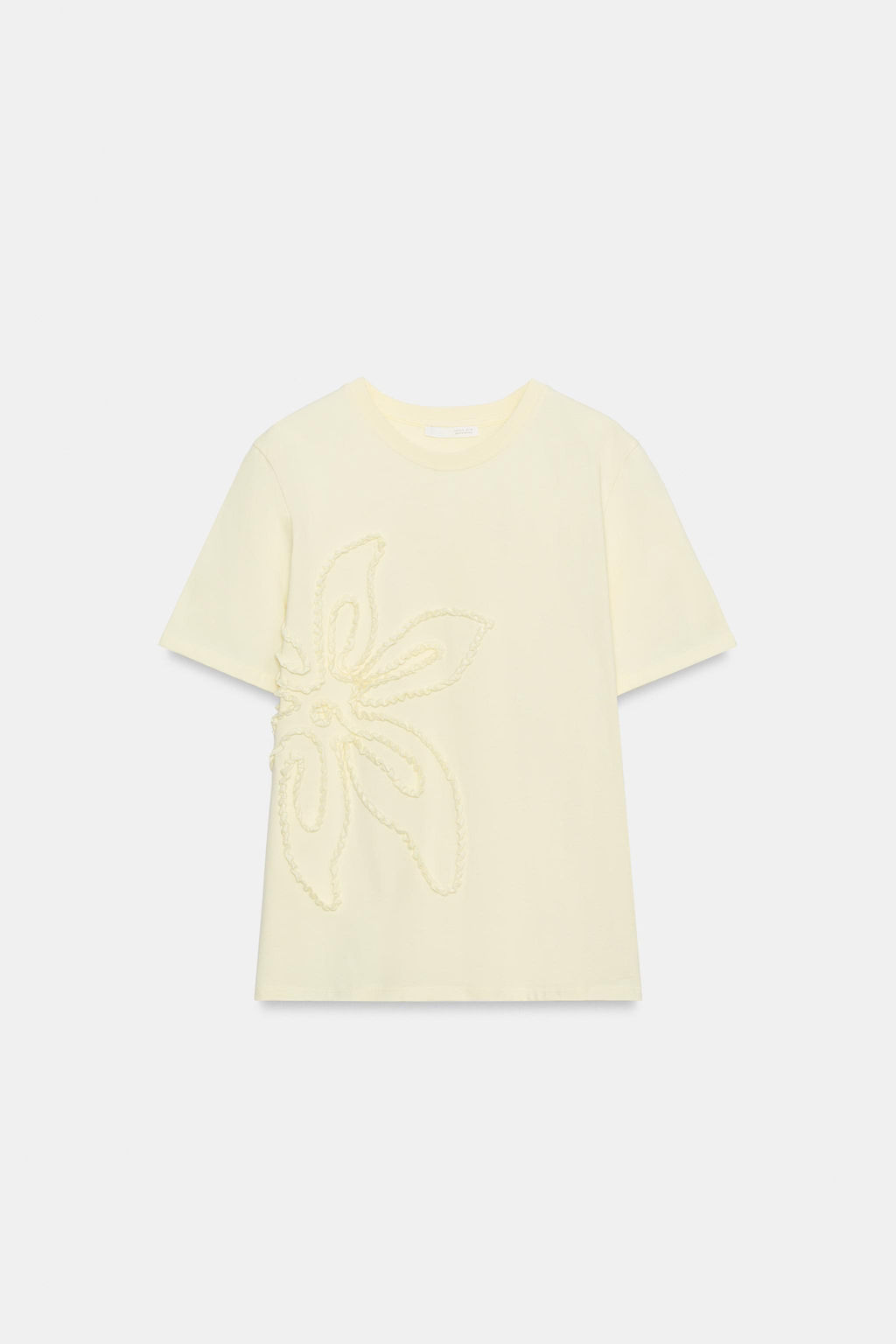 CAMISETA FLOR RELIEVE / Amarillo - Zara фото 5