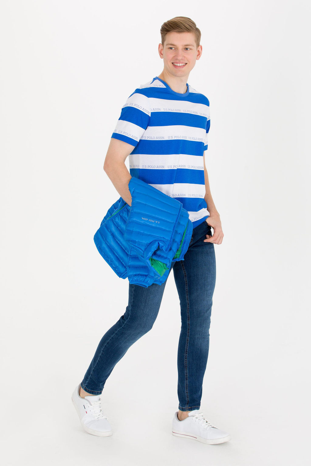 Erkek Saks Bisiklet Yaka Ti__rt