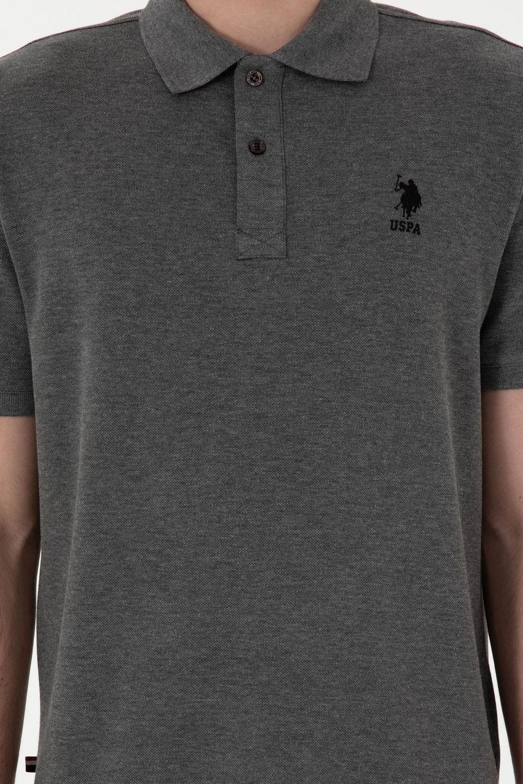 Erkek Regular Fit Polo Yaka Antrasit Melanj Basic Ti__rt Sepette S_rpriz _ndirim - U.s. polo assn фото 6