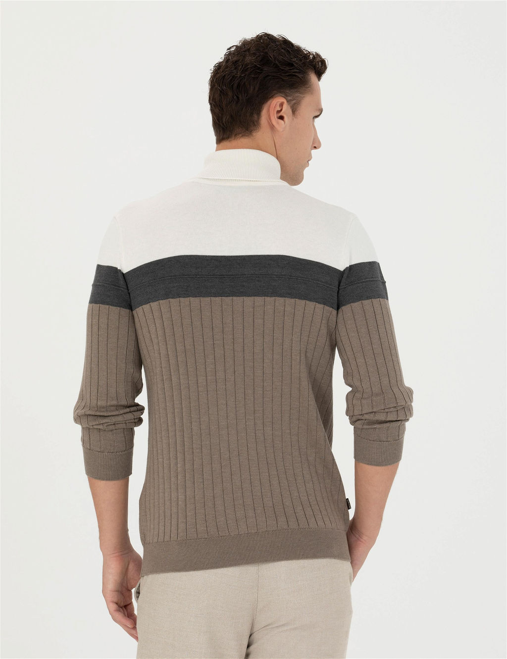 Vizon Melanj Slim Fit Bal_k__ Yaka Triko Kazak - Pierre cardin фото 5