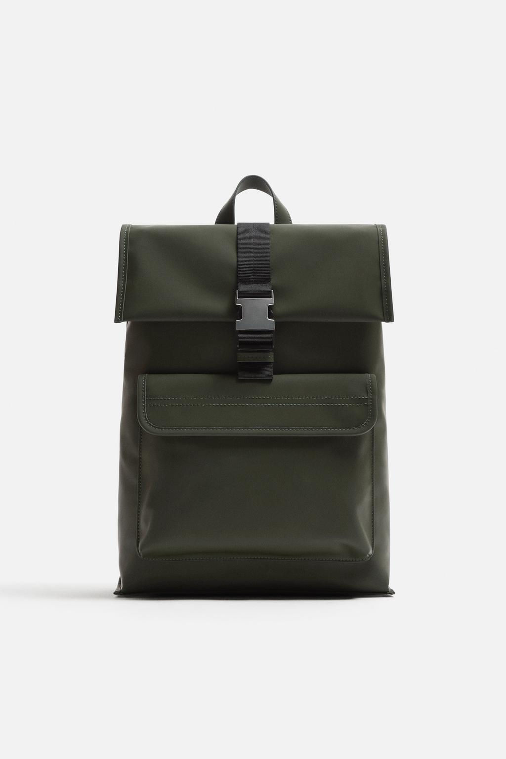 RUBBERISED BACKPACK WITH FLAP - Zara фото 17