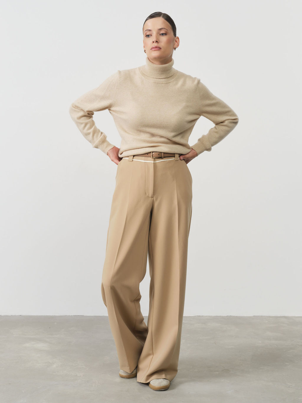 Водолазка из кашемира 5040 бежевая