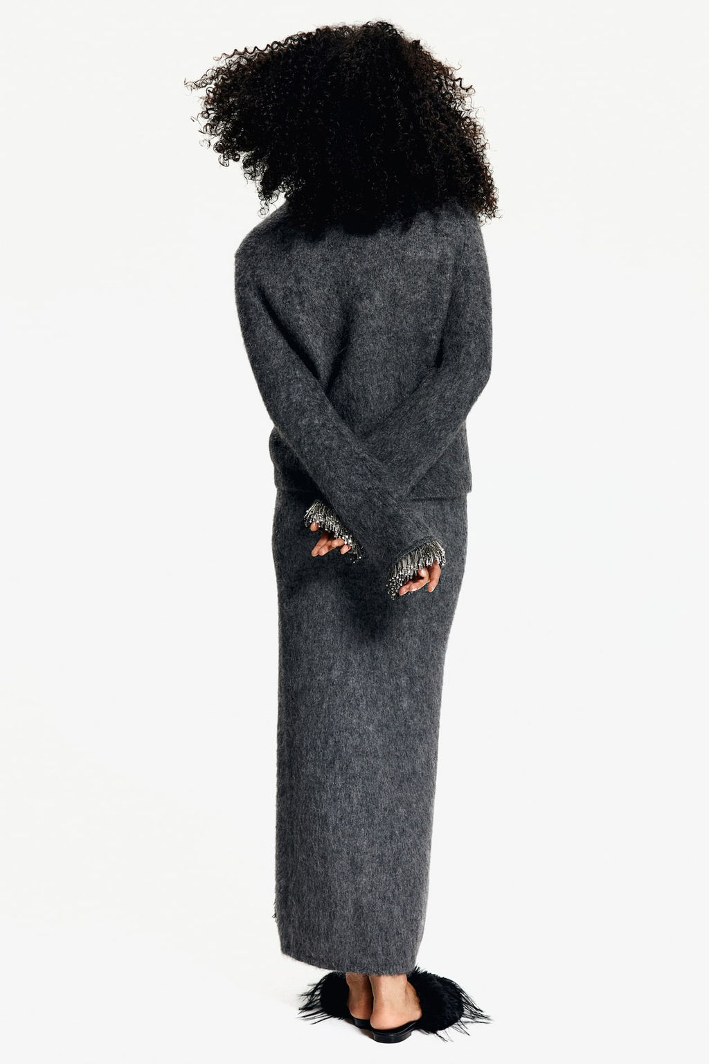 Falda de punto con cuentas - H&m фото 4