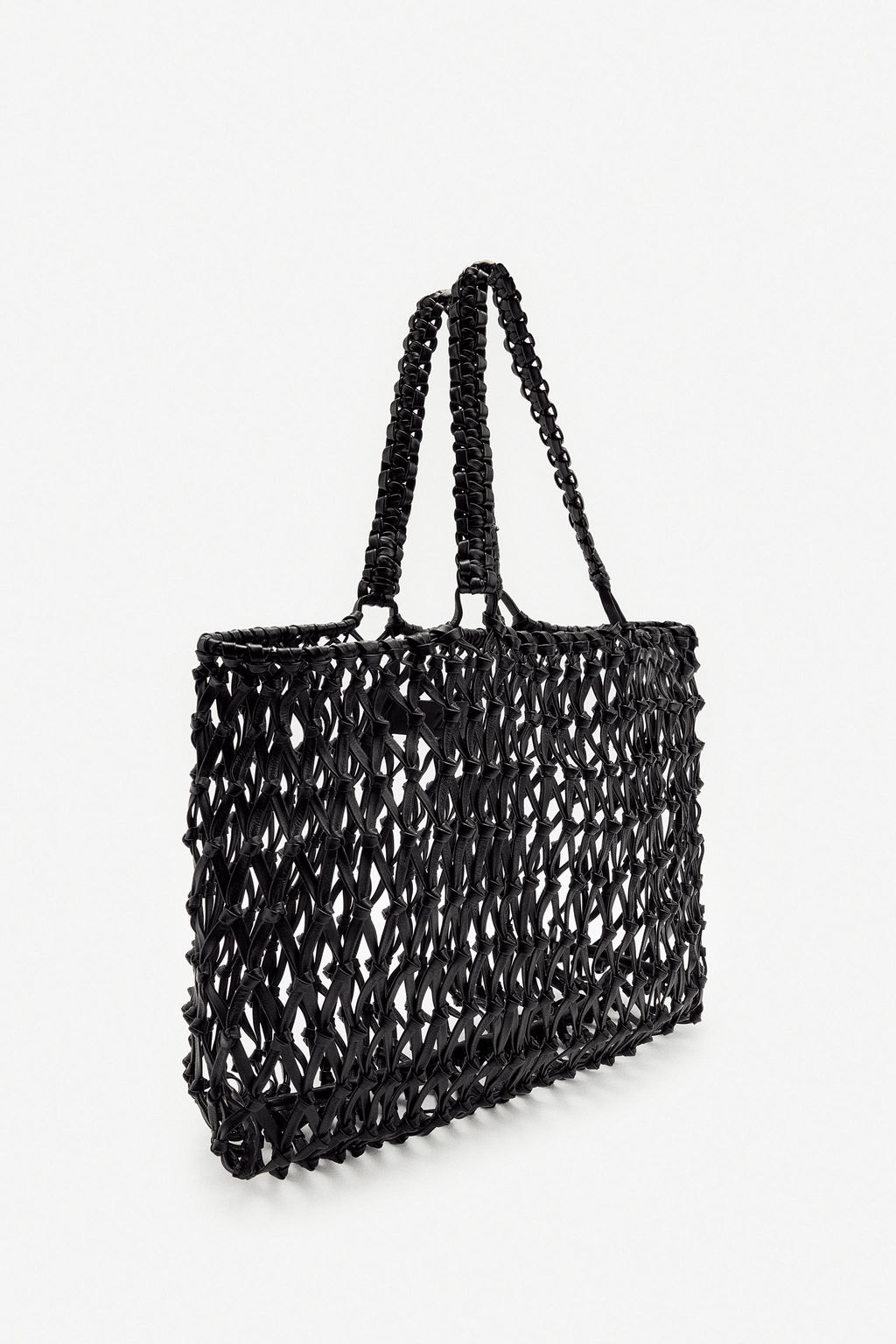 LIMITED EDITION LEATHER BRAIDED MAXI SHOPPER - Zara фото 3
