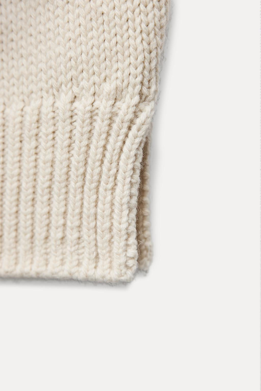 CROPPED KNIT SWEATER - Zara фото 4
