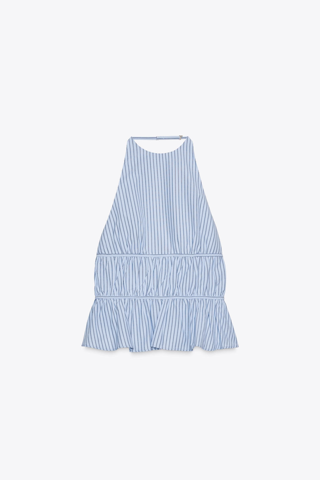 STRIPED POPLIN HALTER TOP - Zara фото 14