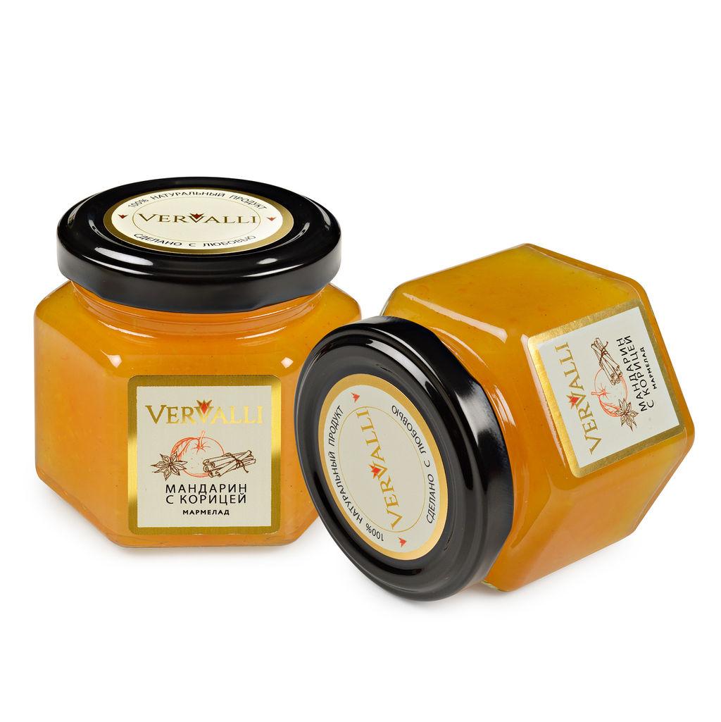 Мармелад Мандарин с корицей ТМ VERVALLI в банке 120 гр - Chokodelika фото 2