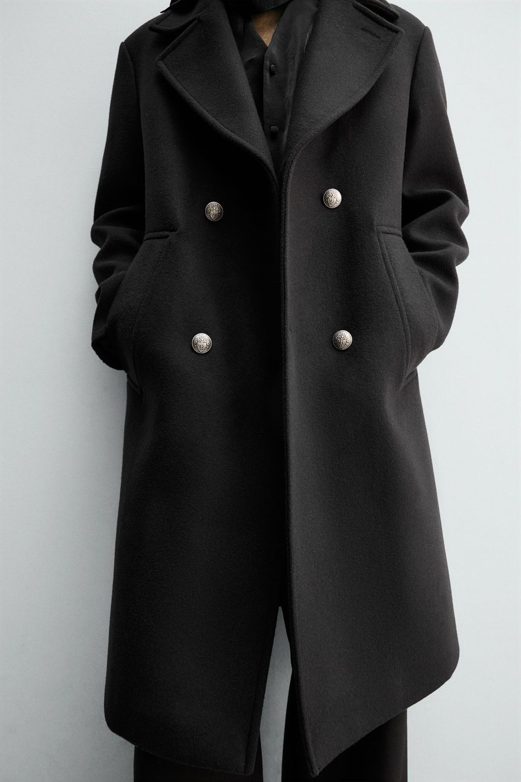 DOUBLE-BREASTED WOOL COAT - Zara фото 5
