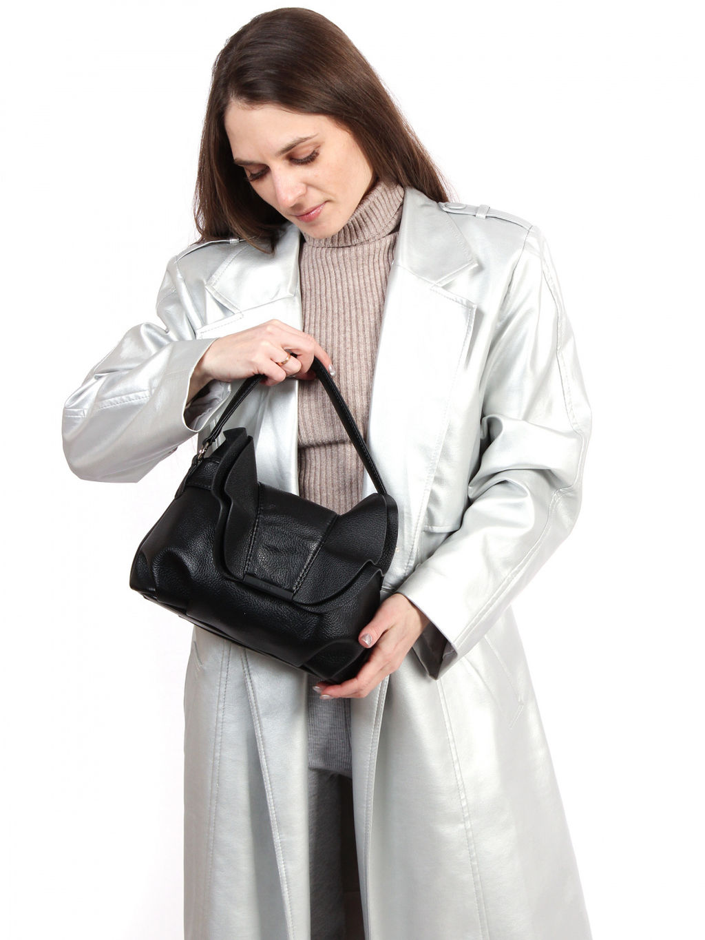 LACCOMA сумка Эльза-Y2005-черный эко кожа хлопок  фото 2
