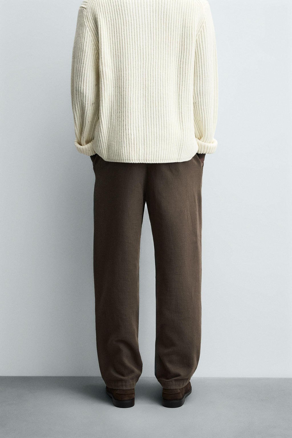 PANTAL?N RELAXED FIT ESTRUCTURA / Marr?n - Zara фото 3