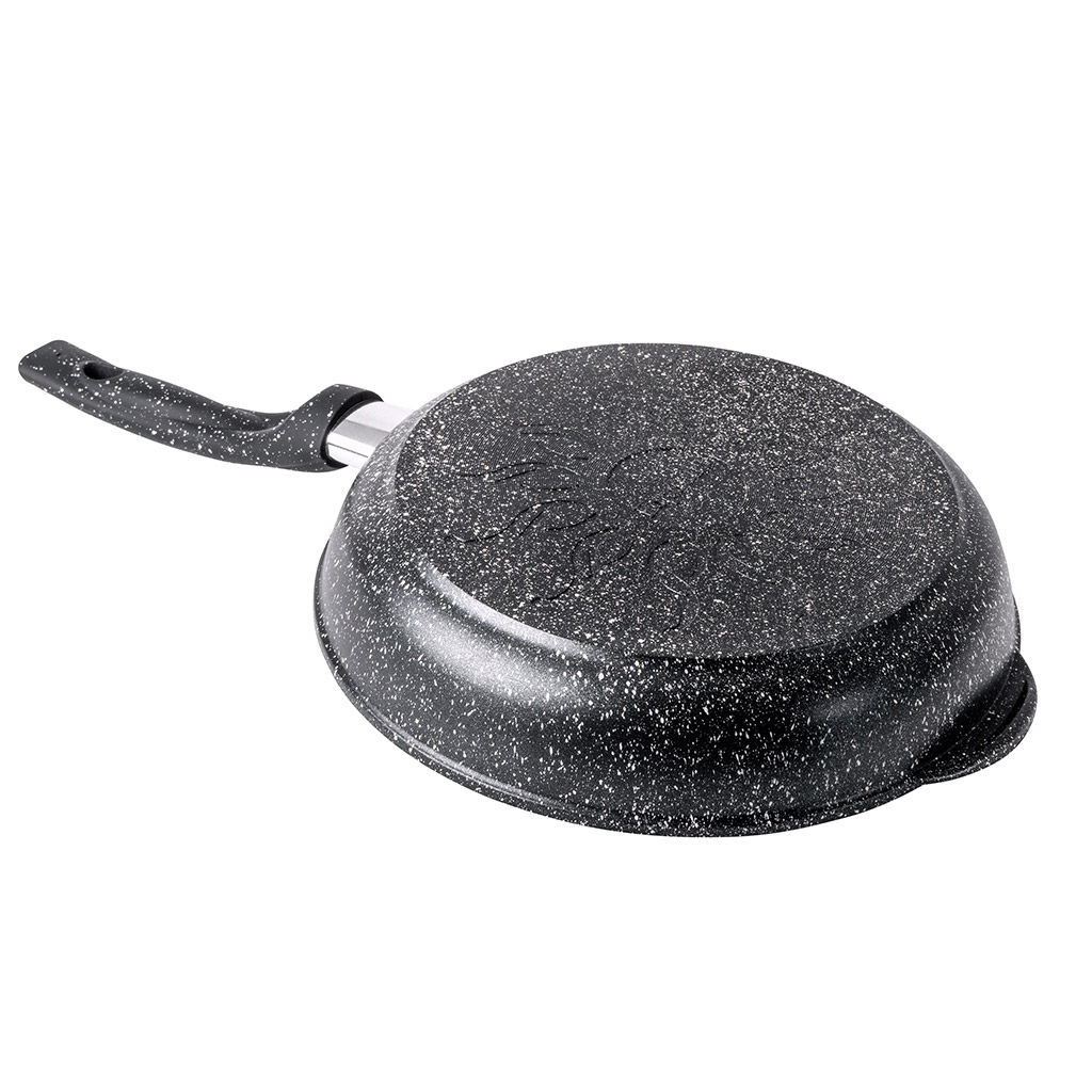 Сковорода с тефлоновым покрытием д28см Гранит, h5,5см, s0,4см, ручка из термостойкого пластика (Россия) - Домашняя мода фото 4