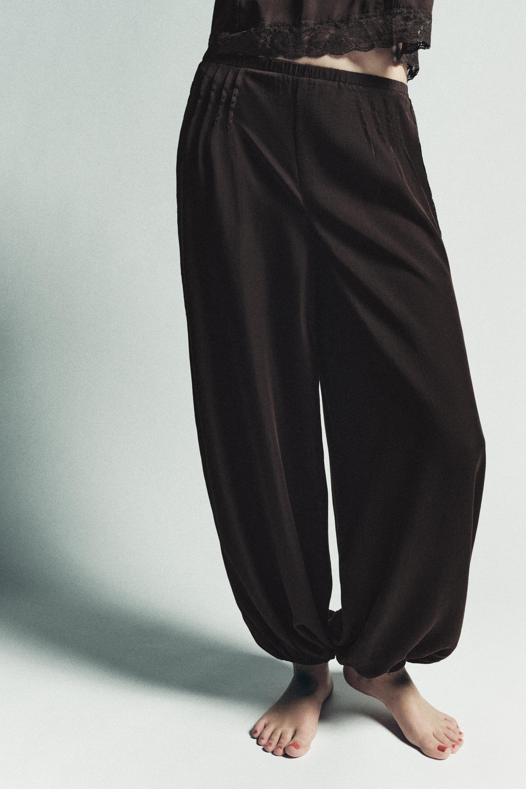 100% LYOCELL SAROUEL TROUSERS - Zara фото 2