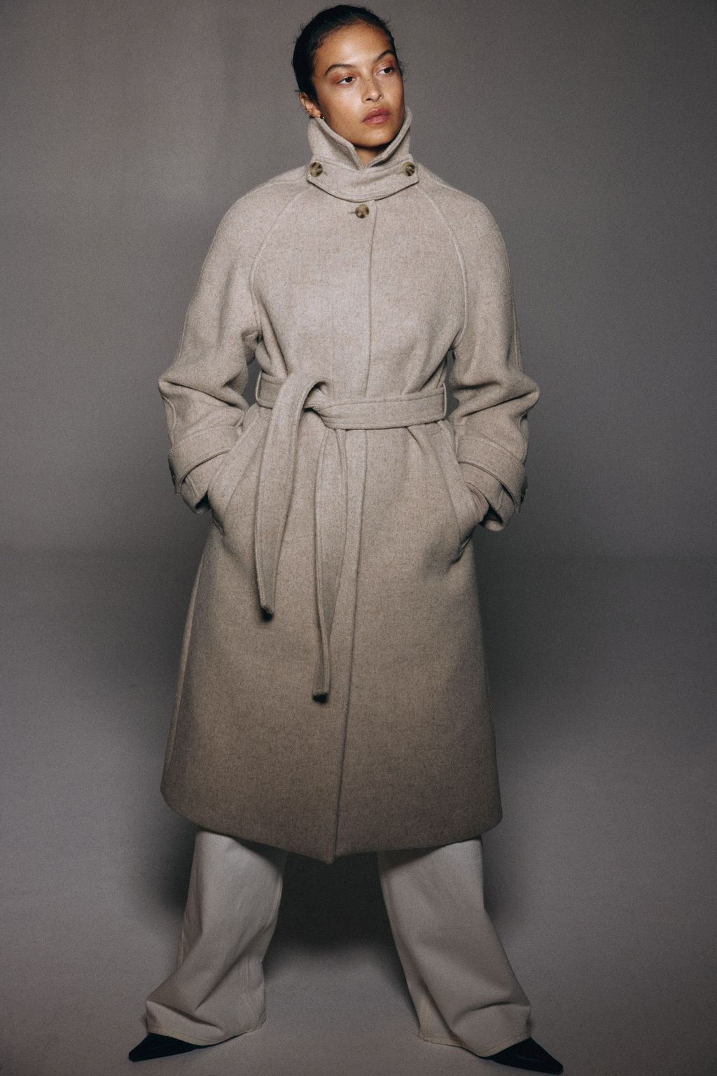Abrigo oversize en mezcla de lana - H&m фото 5