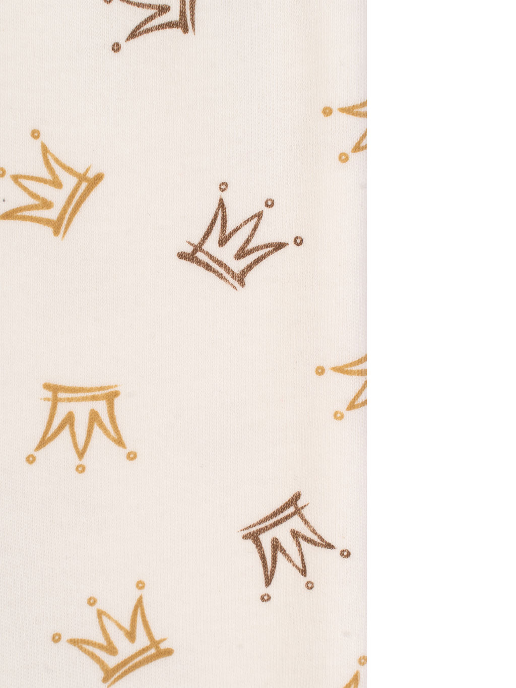 Ползунки короткие молочные с принтом короны