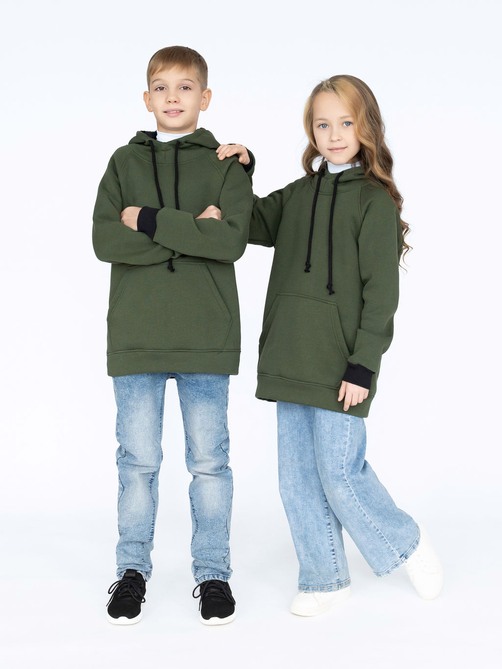 Толстовка детская хаки