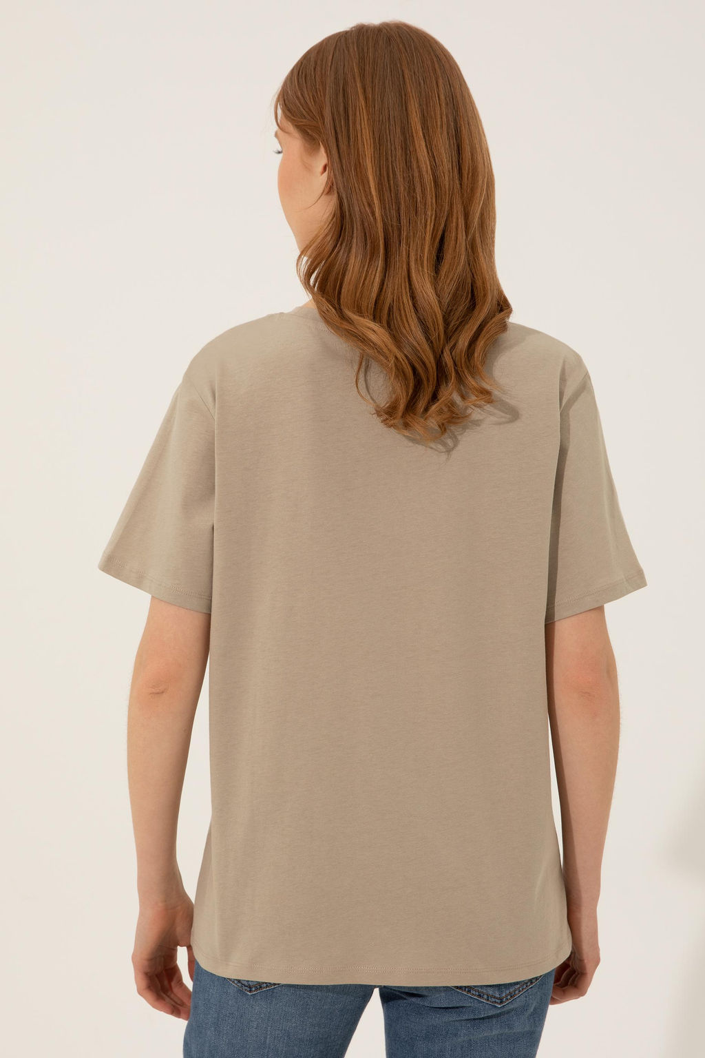 Женская футболка цвета хаки Неожиданная скидка в корзине - U.s. polo assn фото 5