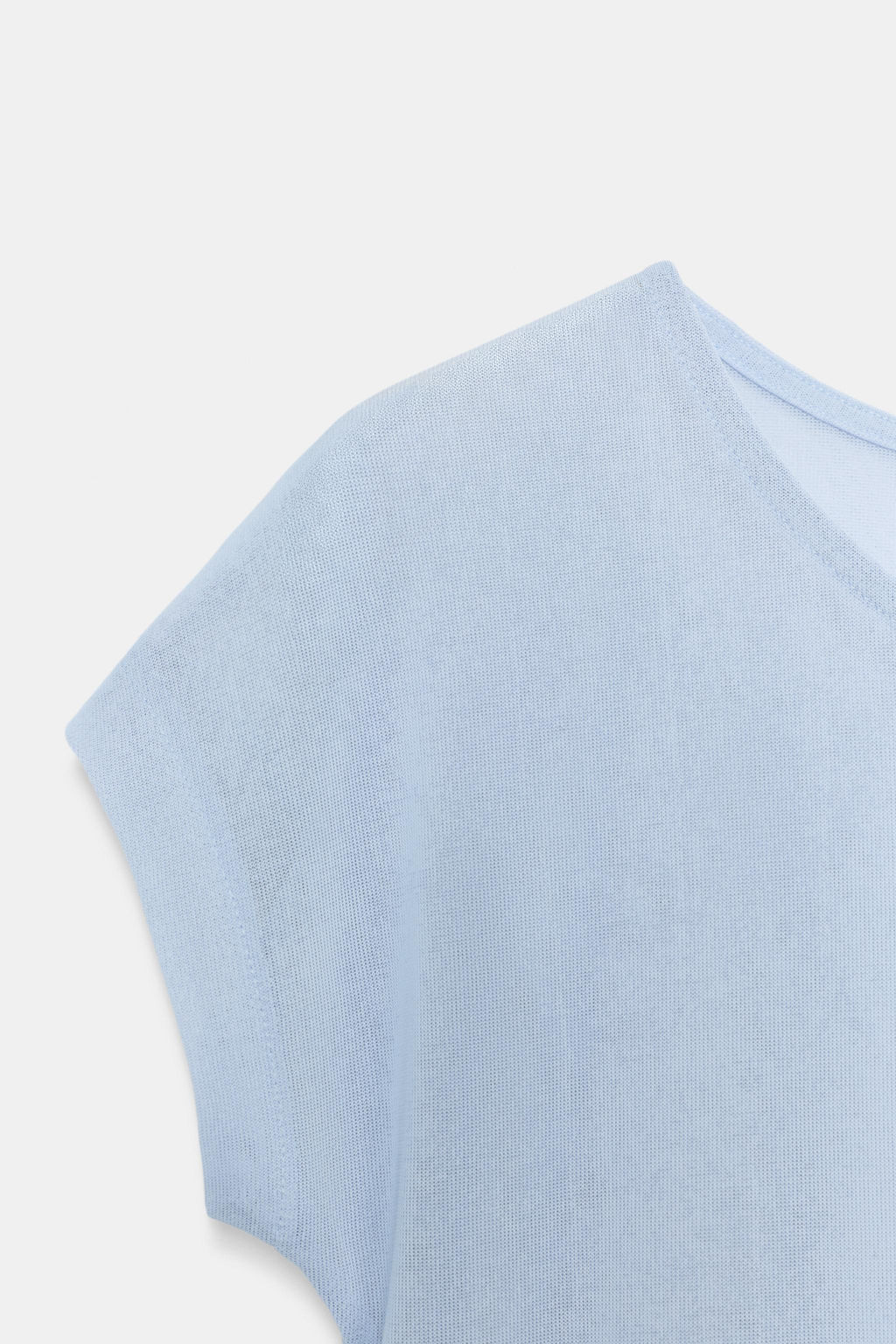 CAMISETA SEMITRANSPARENTE / Azul claro - Zara фото 7